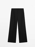 100% wool trousers with thin waistband