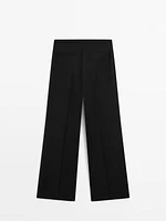 100% wool trousers with thin waistband