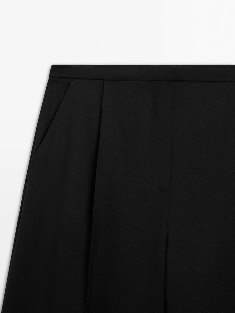 100% wool trousers with thin waistband