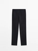 Pantalon slim en coton mélang