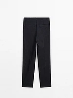 Pantalon slim en coton mélang