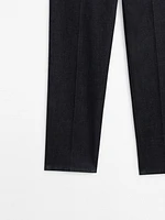 Pantalon slim en coton mélang