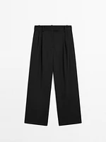 Relaxed fit cool wool trousers