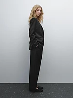 Relaxed fit cool wool trousers