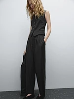 Relaxed fit cool wool trousers