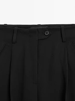 Darted trousers with tab detail