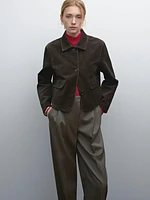 Cool wool pleated trousers