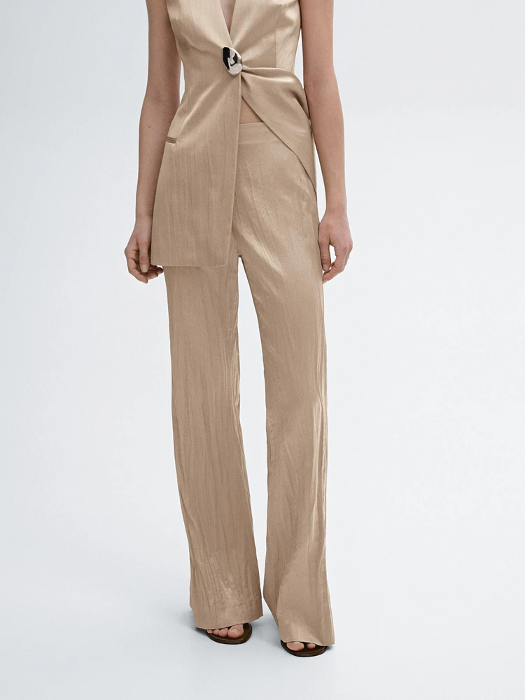 Flowing flared trousers