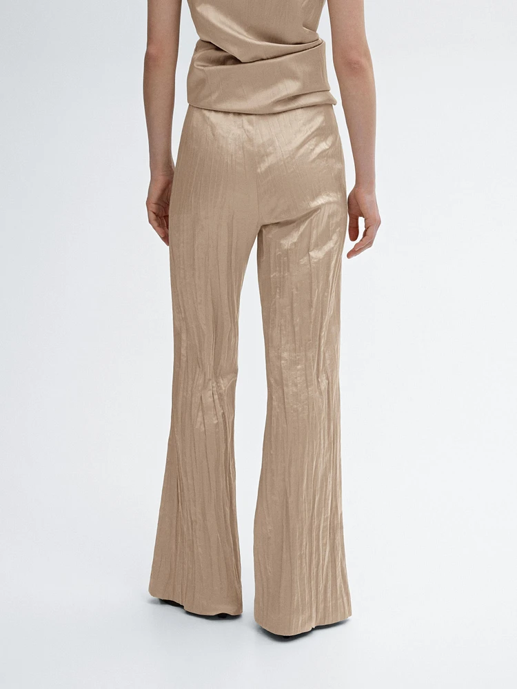 Flowing flared trousers