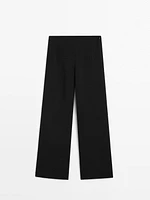 Darted crepe trousers