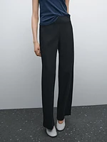 Darted crepe trousers