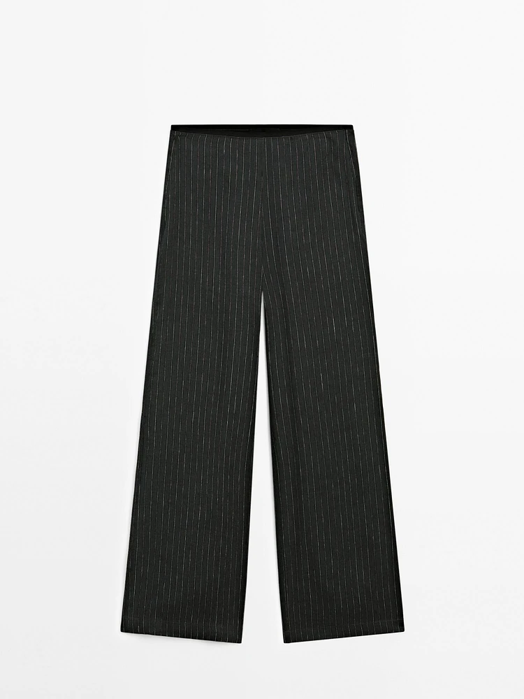 Pantalon de costume à rayures tennis