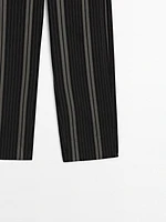 Lightweight striped flowing trousers