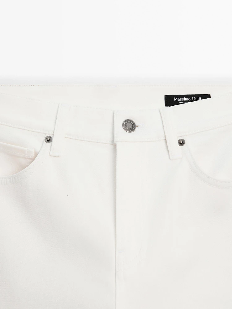 High-waist skinny flared jeans