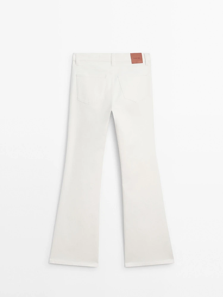 High-waist skinny flared jeans