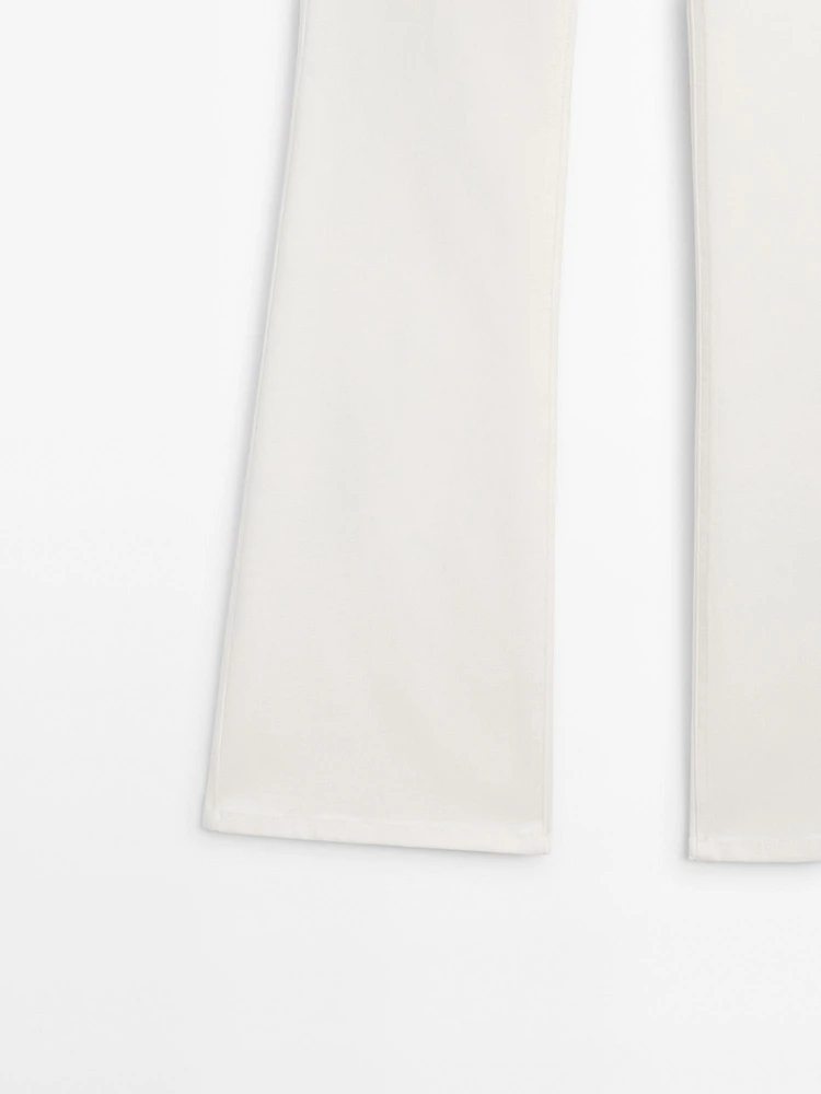 High-waist skinny flared jeans