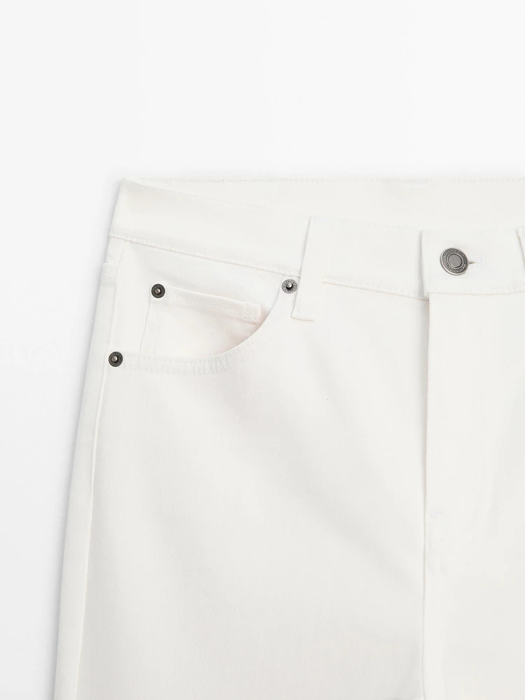 High-waist skinny flared jeans