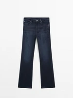 High-waist skinny flared jeans