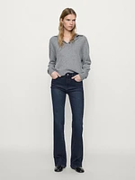 High-waist skinny flared jeans