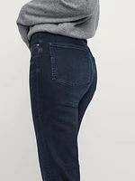 High-waist skinny flared jeans