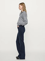 High-waist skinny flared jeans