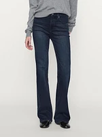 High-waist skinny flared jeans