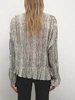 Snakeskin print shirt with elastic detail