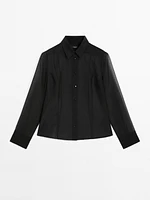 Lightweight mulberry silk blend shirt