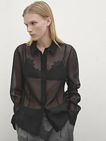 Lightweight mulberry silk blend shirt