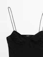 Strappy top with underwire detail