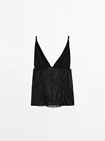 Strappy lace camisole top