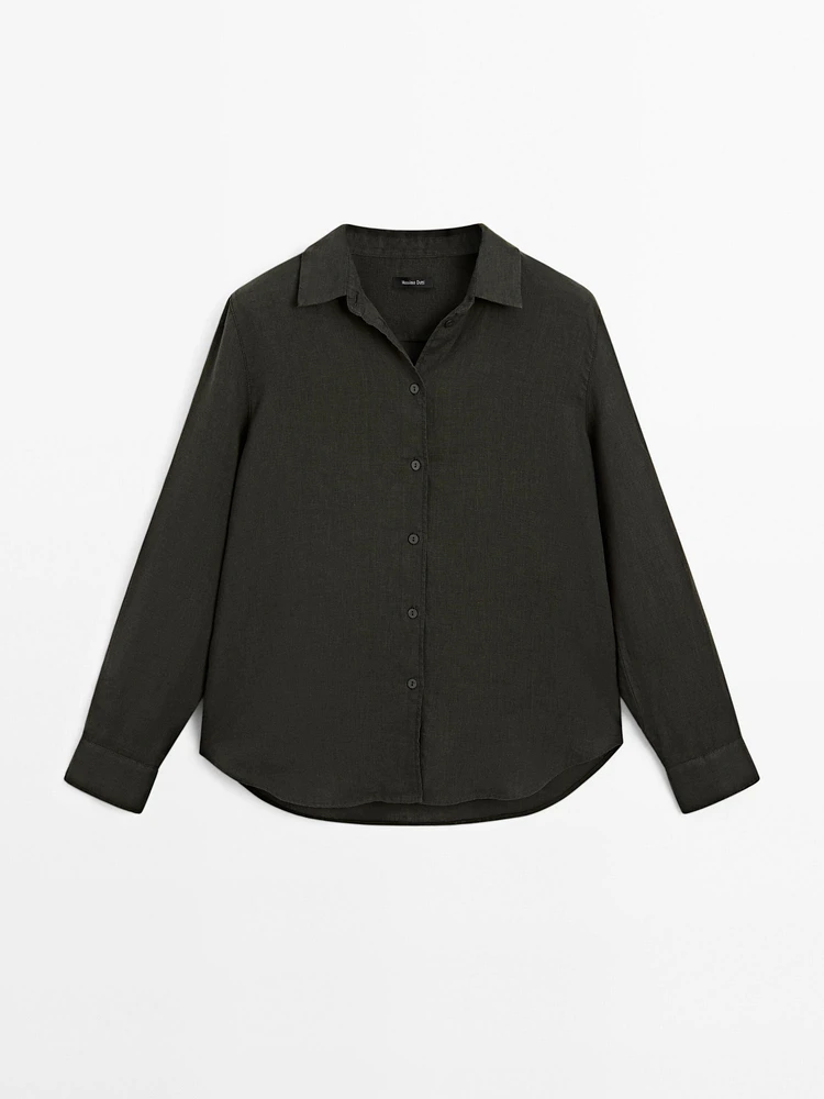 Flowing 100% linen shirt