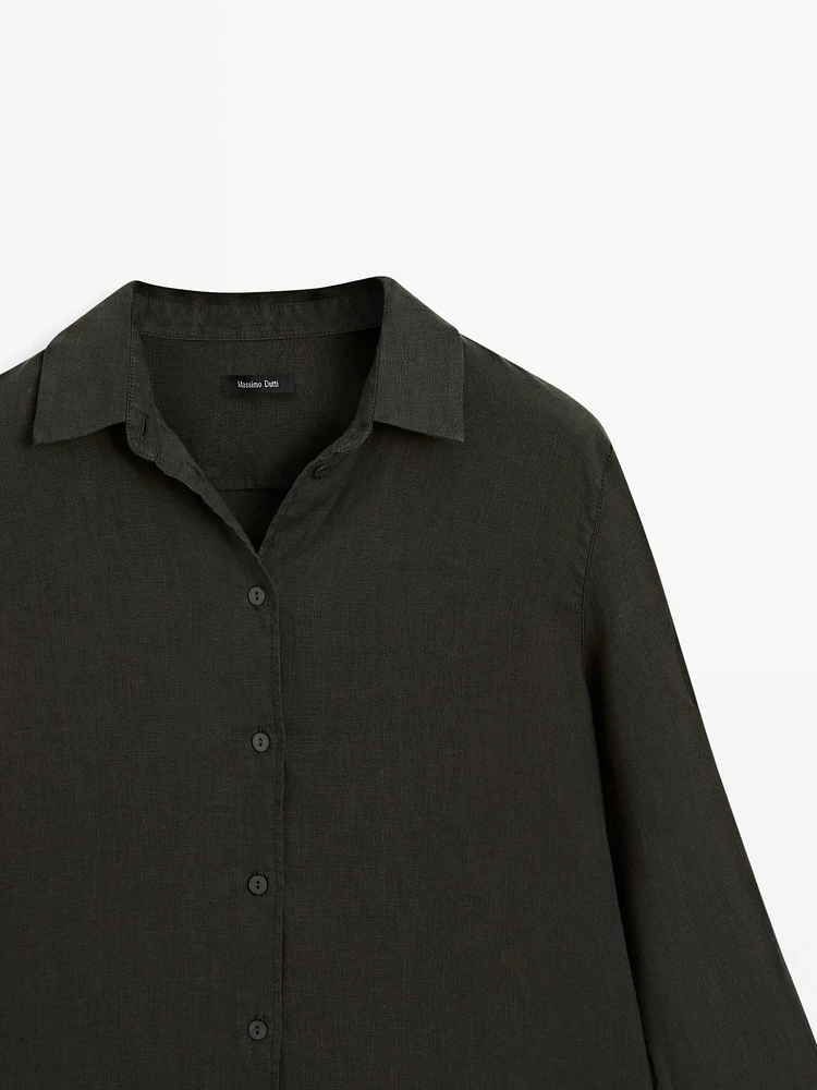 Flowing 100% linen shirt