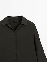 Flowing 100% linen shirt
