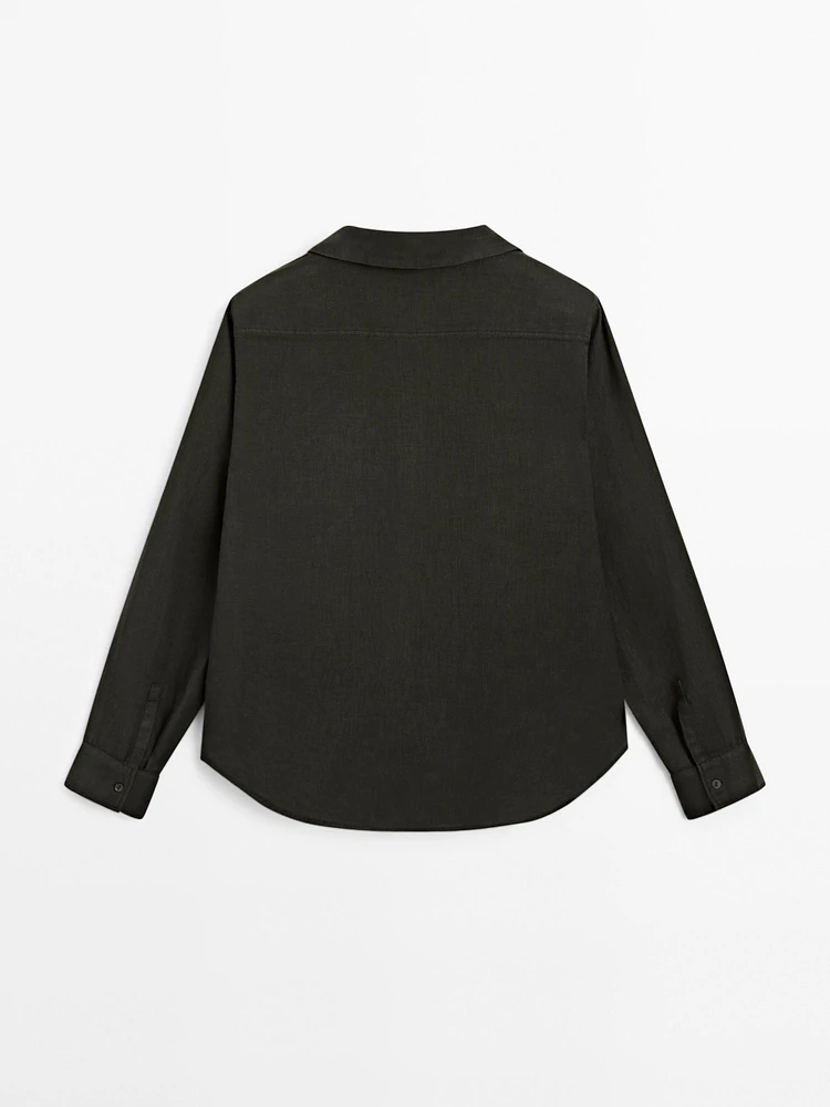 Flowing 100% linen shirt