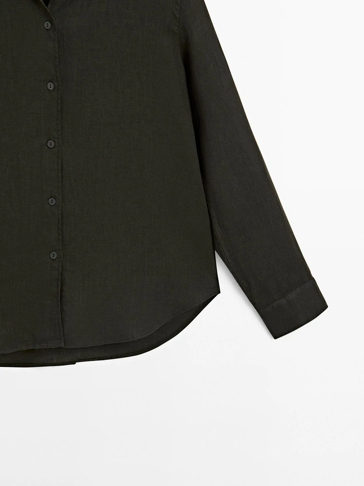Flowing 100% linen shirt