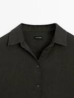 Flowing 100% linen shirt