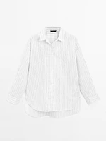 Striped shirt with chest detailing