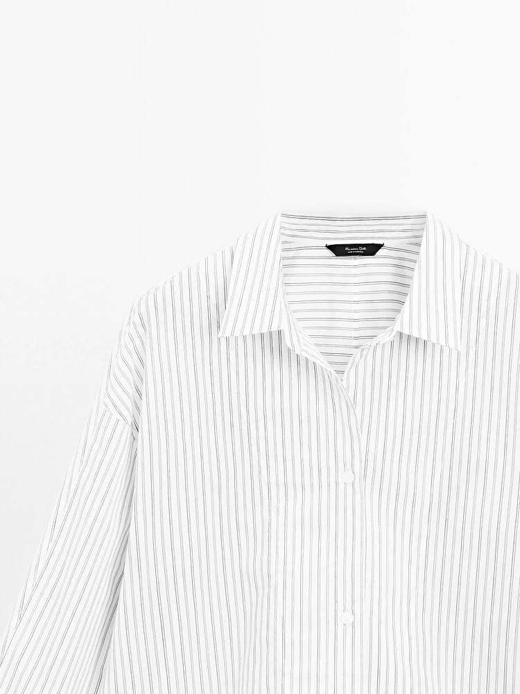 Striped shirt with chest detailing