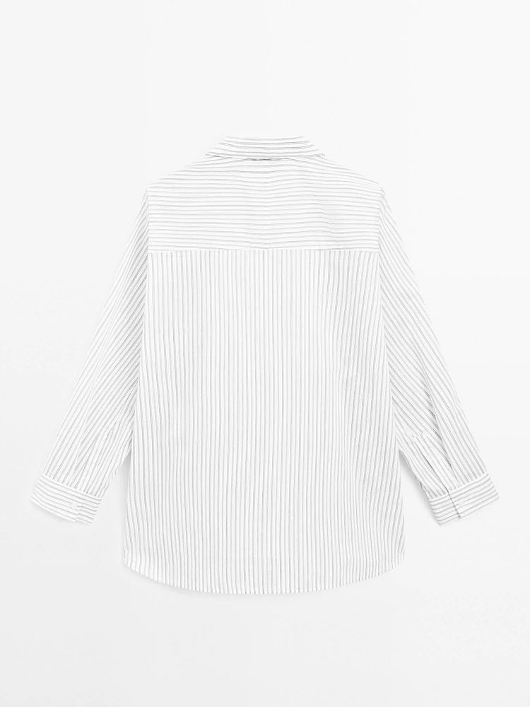 Striped shirt with chest detailing