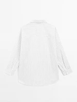 Striped shirt with chest detailing