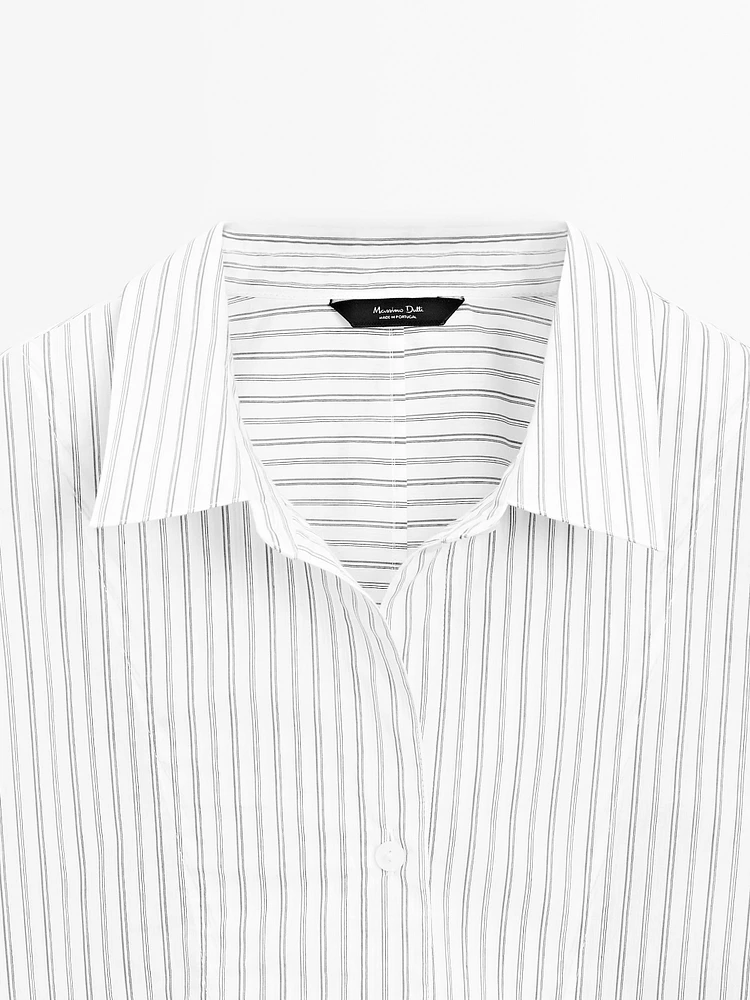 Striped shirt with chest detailing