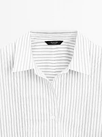 Striped shirt with chest detailing