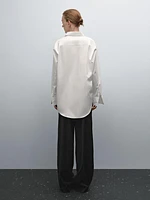 Oversize cotton poplin shirt