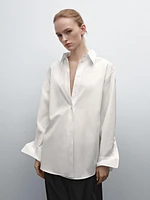 Oversize cotton poplin shirt