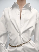 Oversize cotton poplin shirt