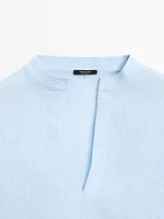 100% linen chambray shirt