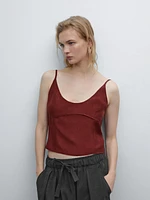 Strappy top with seam details