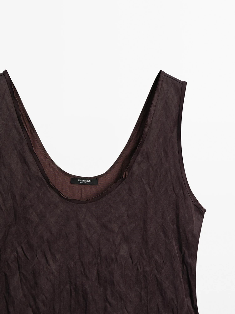 Strappy top with textured detail