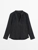 Flowing pleated shirt